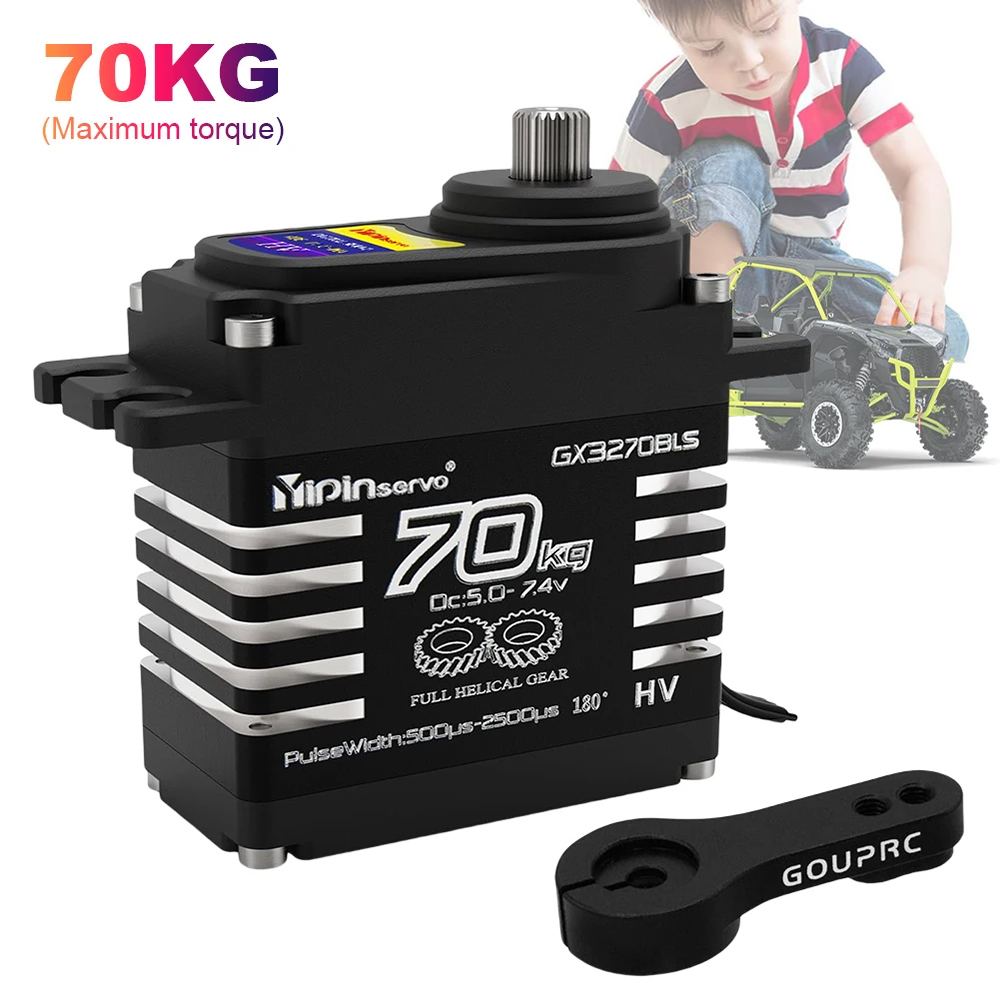Rc Car Servo - มอเตอร์บรัชเลสแรงบิดสูง 70 กก. 1/2 ชิ้น ดิจิตอลเซอร์โว