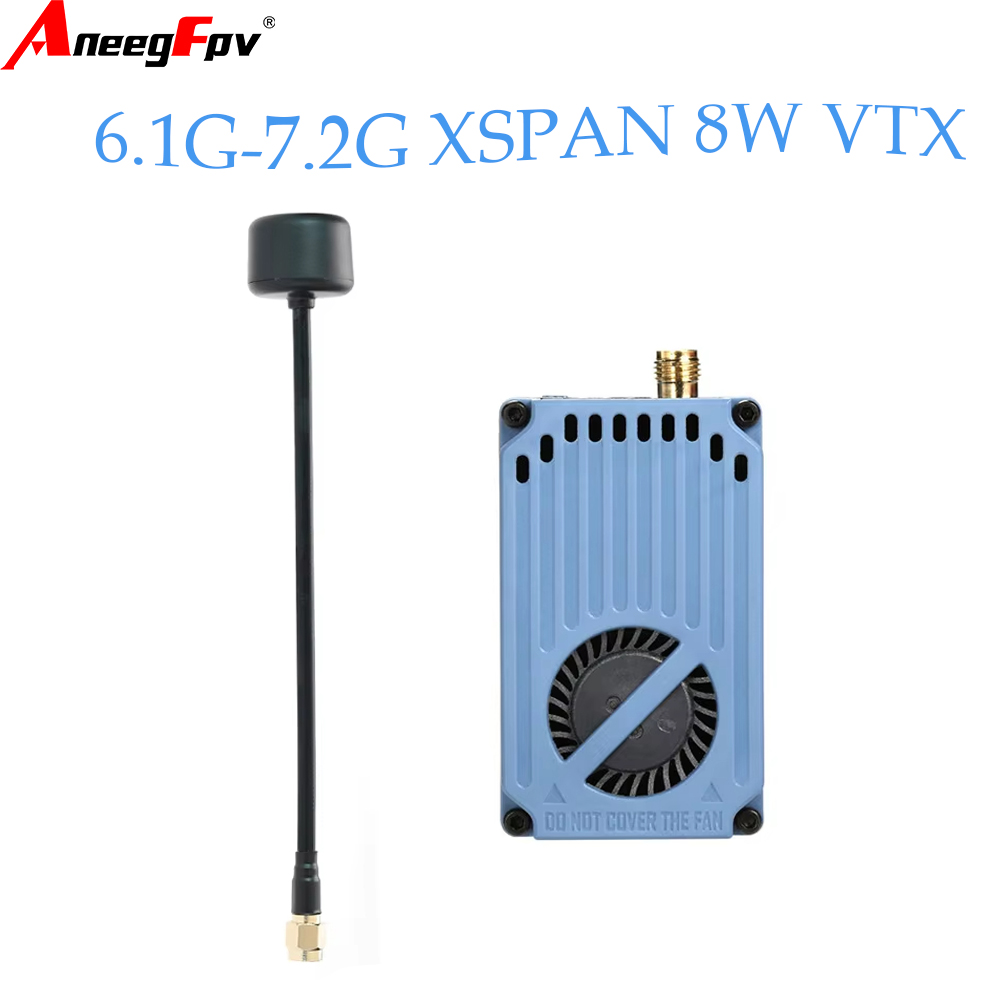 Vtx Video Transmitter - RUSHFPV 6.1‑7.2G 8W X61728 VTX โมดูลส่งสัญญาณวิดีโอพร้อมเสาอากาศโพลาไรซ์แบบวงกลม