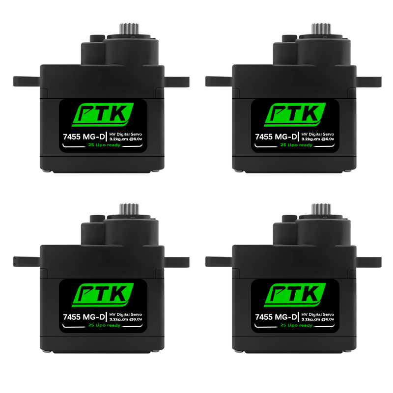 Rc Car Servo - PTK 7455MG-D เซอร์โว 12g เซอร์โวดิจิตอลเกียร์โลหะสำหรับ EPP