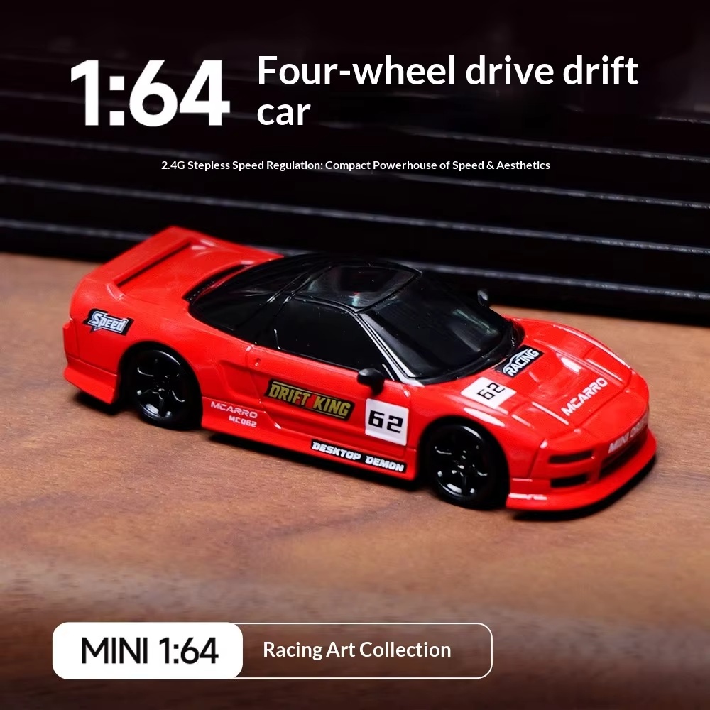 Rc Drift Car Kit - รถดริฟท์ขับเคลื่อนสี่ล้อขนาด 1:64 รถบังคับวิทยุ RC ของขวัญ รถโมเดลวันเกิด