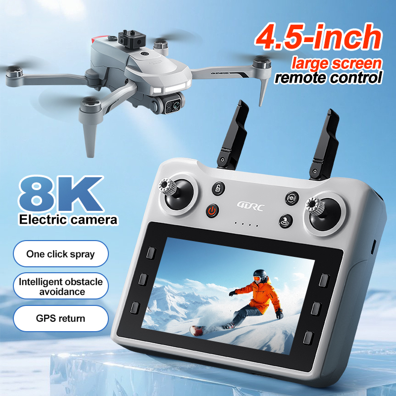 Drone Smart Rc Foldable - หน้าจอขนาดใหญ่แบบพับได้ GPS กลับ WIFI FPV รีโมทคอนโทรล