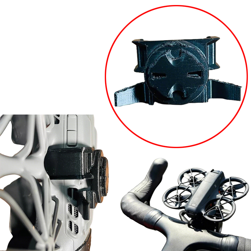 Drone Bike Rc - อะแดปเตอร์สำหรับติดตั้งโดรน DJI Neo2 RC กับจักรยาน/มอเตอร์ไซค์ พร้อมหัวเข็มขัดปลดเร็ว