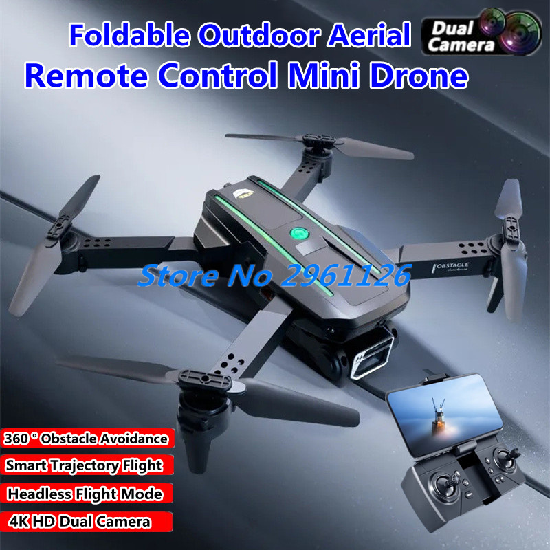 Drone Smart Rc Foldable - โดรนขนาดเล็กแบบพับได้ 4K สำหรับใช้งานกลางแจ้ง พร้อมรีโมทคอนโทรล ระบบบินอัตโนมัติ โหมด