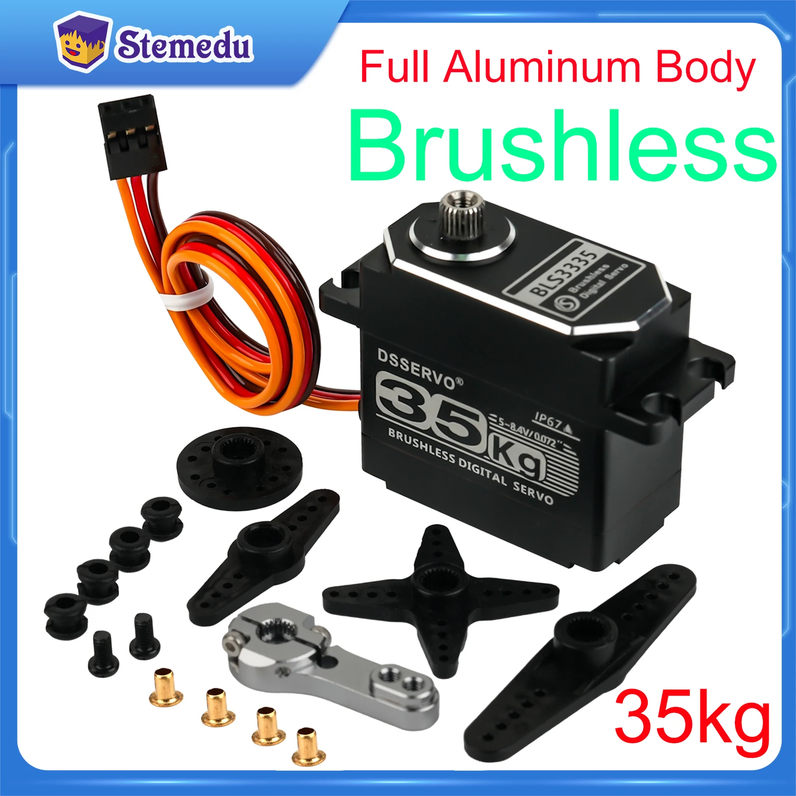 Rc Car Servo - 35KG BLS3335 เซอร์โวมอเตอร์ดิจิตอลความเร็วสูง Brushless โลหะทั้งหมด 180/270/360