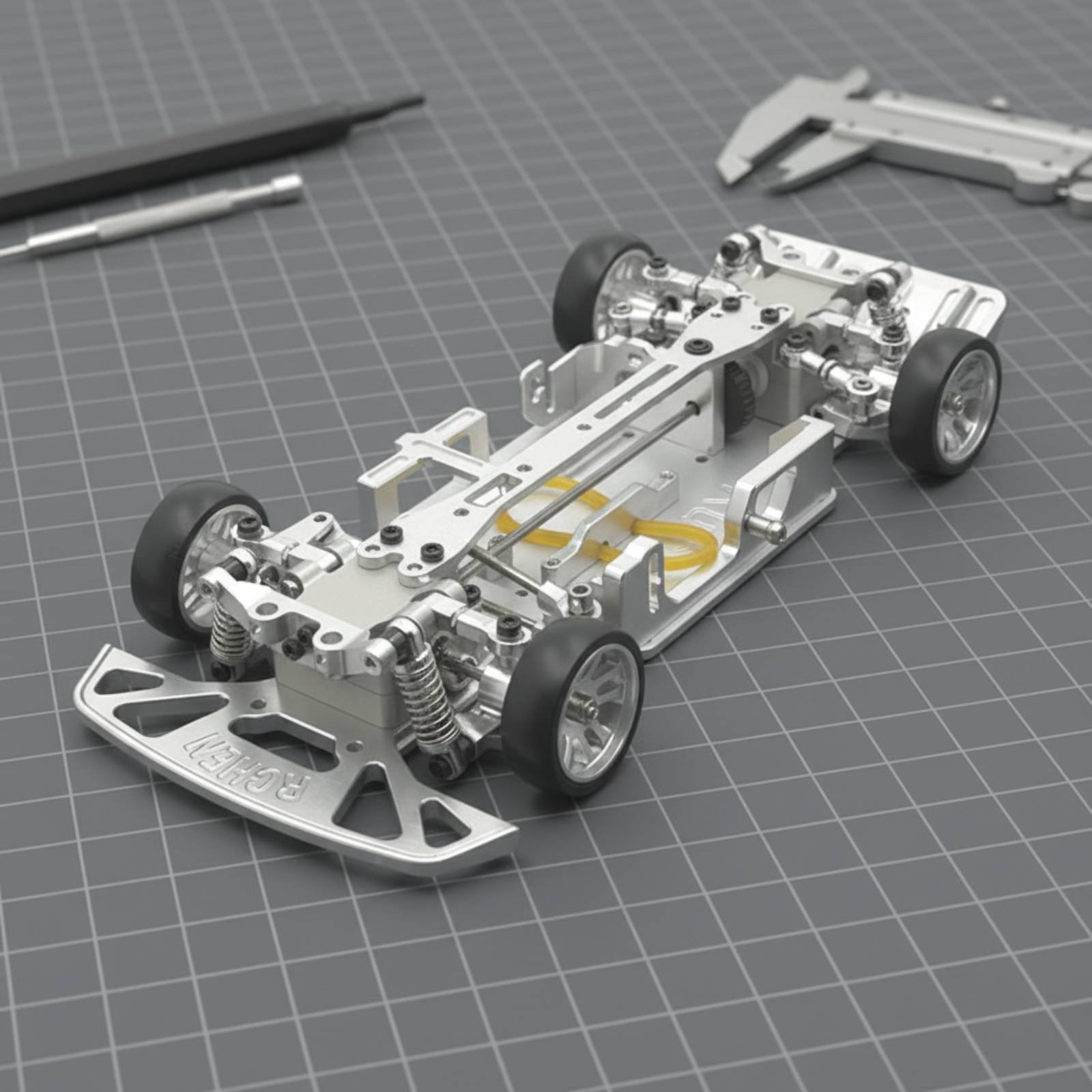 Rc Drift Car Kit - ชุดโครงรถ RC ขนาด 1/28 ปรับระยะฐานล้อได้ โครงรถเสริมเหล็ก