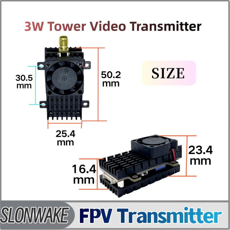 Vtx Video Transmitter - โมดูลส่งสัญญาณวิดีโอ SLONWAKE 5.8G 3000mW แบบจำลอง VTX