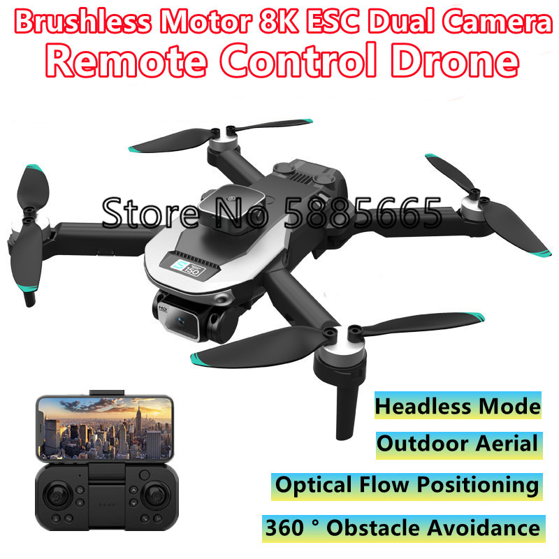 Drone Smart Rc Foldable - โดรนบังคับวิทยุไร้สายแบบไร้แปรงถ่าน พร้อมระบบหลบหลีกสิ่งกีดขวางอัจฉริยะ กล้อง 8K ระบบ Optical