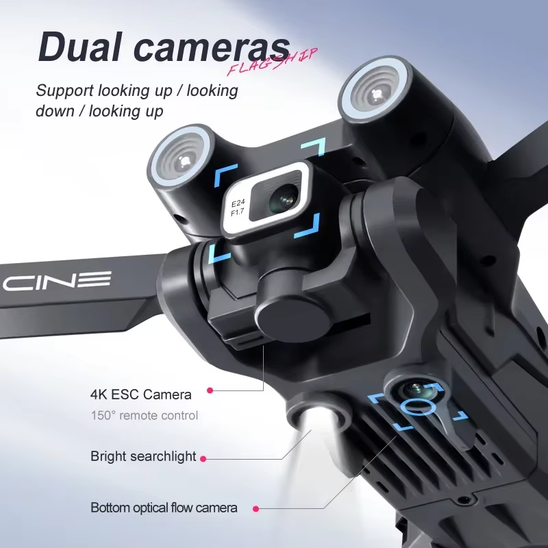 โดรนโดรน i3 Pro: กล้อง ESC คู่ - Drone Smart Rc Foldable บทวิจารณ์และราคา