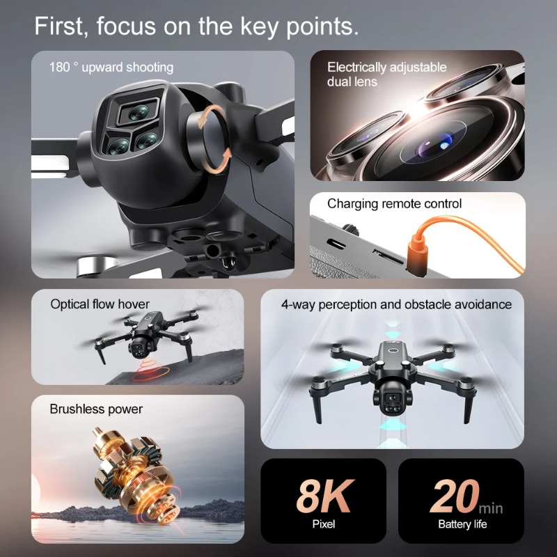 โดรน Lenovo V156MAX RC ระดับมื - Drone Smart Rc Foldable บทวิจารณ์และราคา
