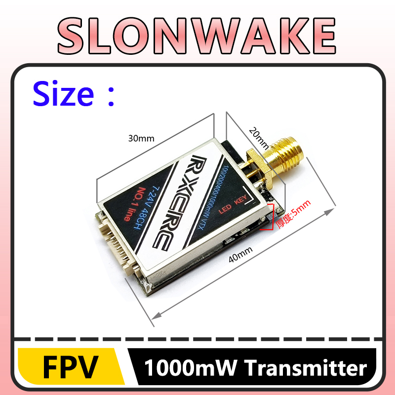 SLONWAKE 5.8G 48CH 1W VTX 100/ - Vtx Video Transmitter บทวิจารณ์และราคา