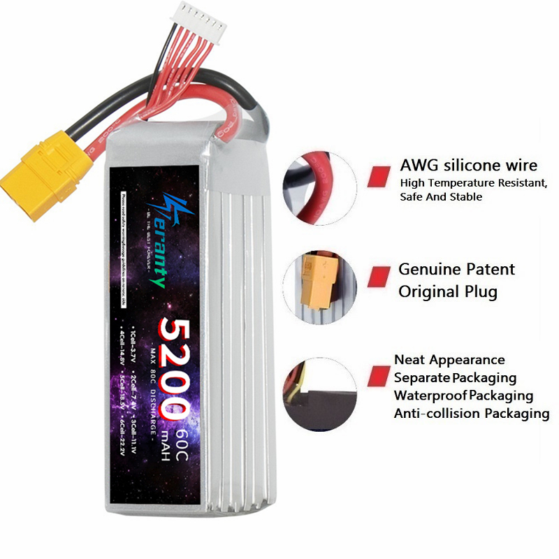 Teranty 6S 5200mAh LiPo แบตเตอ - Rc Drift Car Kit บทวิจารณ์และราคา