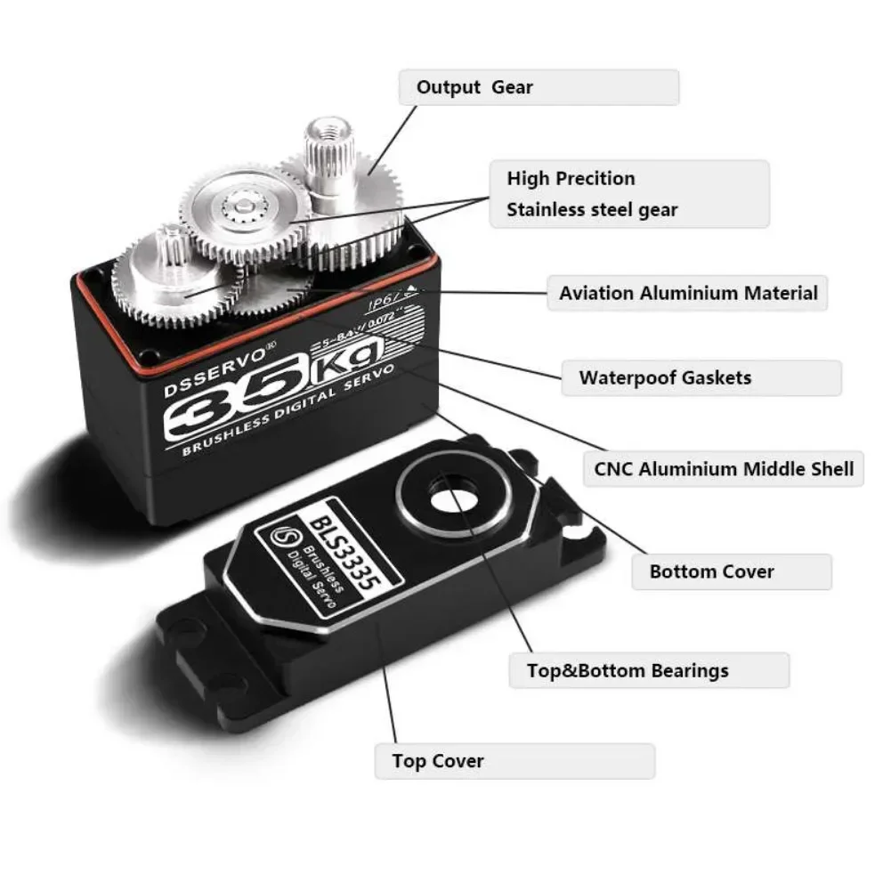 35KG BLS3335 เซอร์โวมอเตอร์ดิจ - Rc Car Servo บทวิจารณ์และราคา