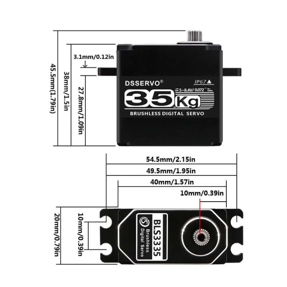 35KG BLS3335 เซอร์โวมอเตอร์ดิจ - Rc Car Servo บทวิจารณ์และราคา