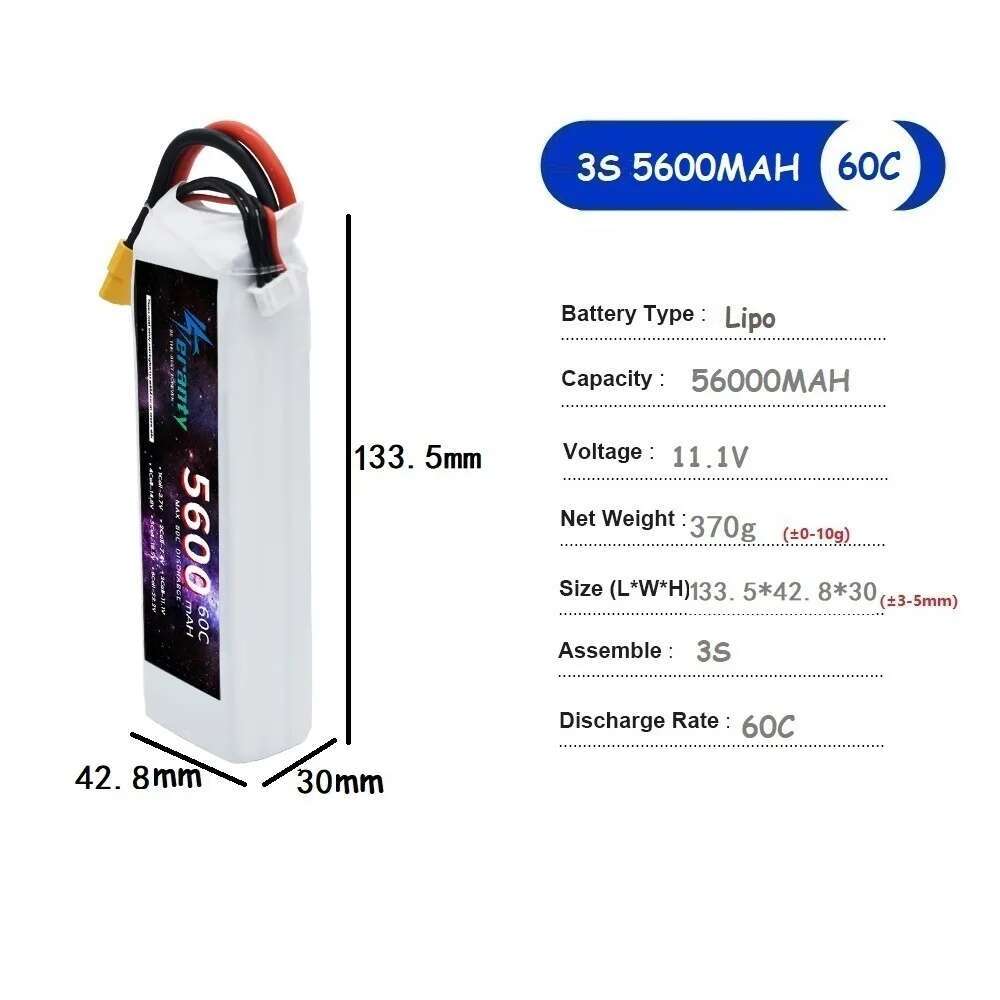 TERANTY 5600MAH 60C 2S 3S 4S 6 - Rc Drift Car Kit บทวิจารณ์และราคา