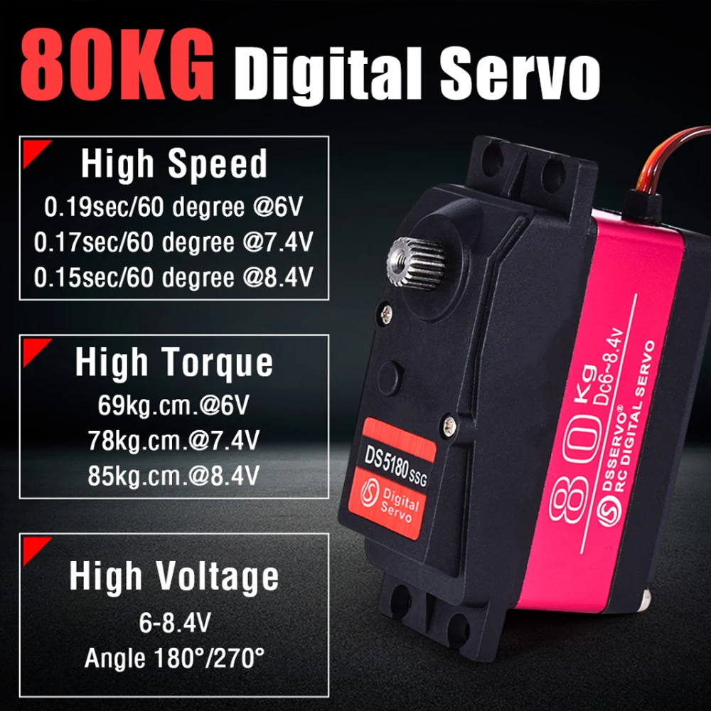 Dsservo กันน้ํา DS5180 80KG แร - Rc Car Servo บทวิจารณ์และราคา